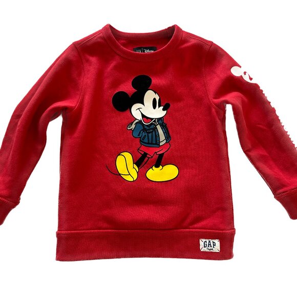 Gap Baby Limited Edition Disney Mickey Mouse True Original Logo Sweatshirt Red 5 - Picture 4 of 11